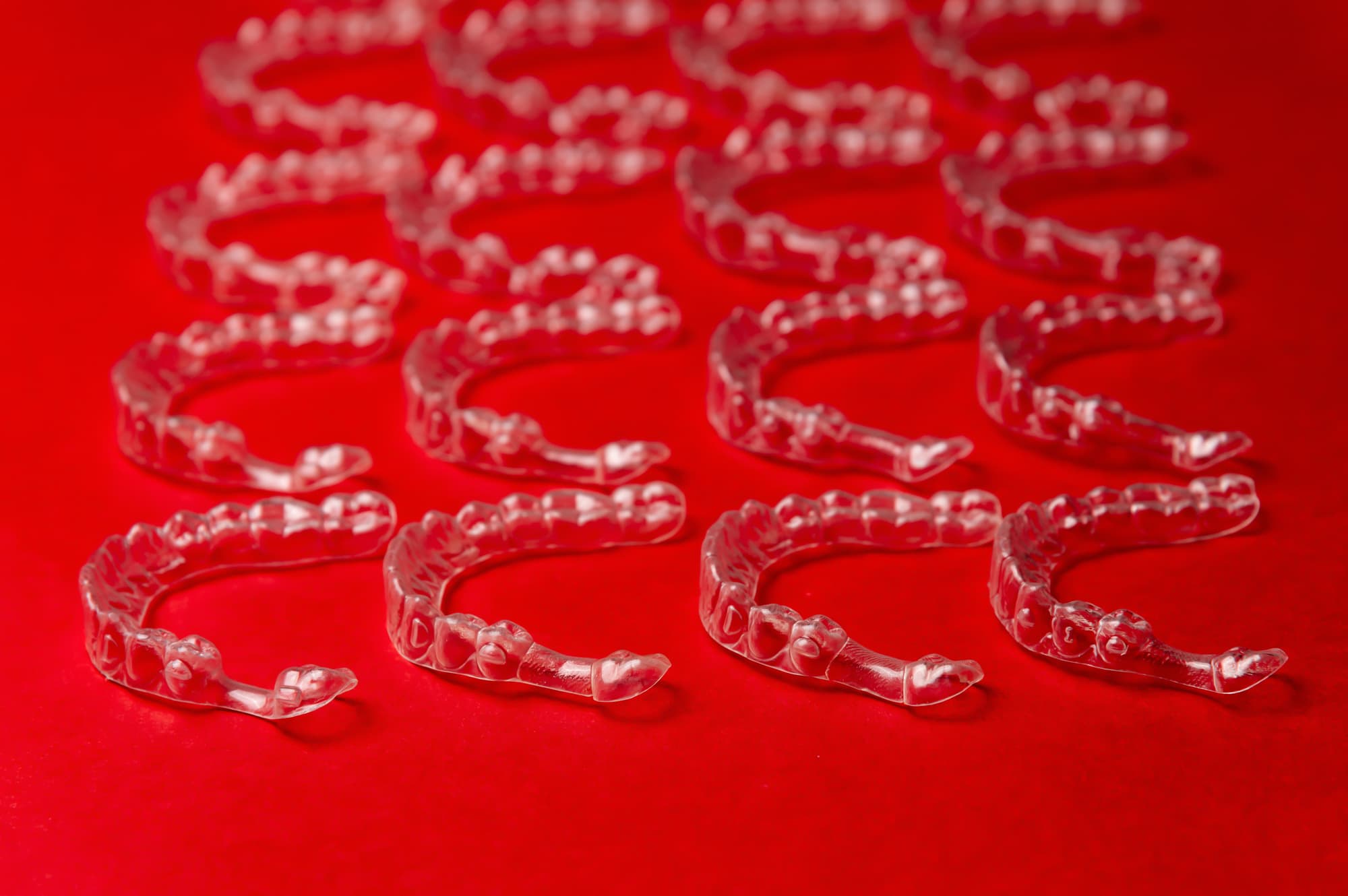 沢山のインビザラインのマウスピース